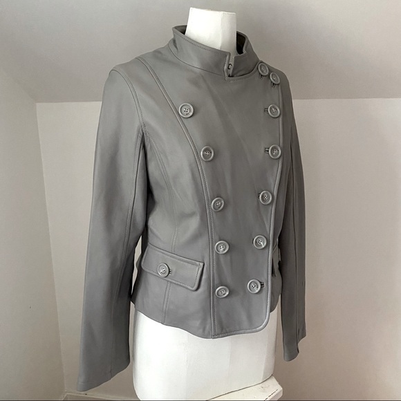 Jigsaw Leather Jacket, Sz L - Picture 1 of 9